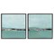 Stupell Industries Abstract Sea Distant Cliffs 2pc Framed Giclee Wall Art Set Design by Ethan Harper